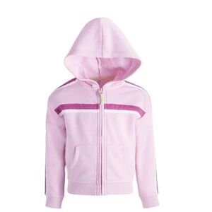 Macys Ideology NWT Girls Colorblocked Hoodie Zip Up Pink Lavender Small